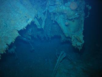 Internal view looking into break on stbd side
